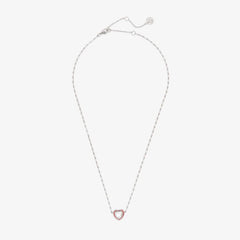 Stone & Enamel Heart Pendant Necklace
