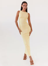 Holly Knit Maxi Dress - Yellow