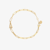 Initial Paperclip Chain Bracelet