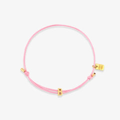 Pink Initial Charm Bracelet