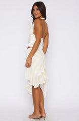 Crazy Romantic Midi Skirt Citrus Stripe