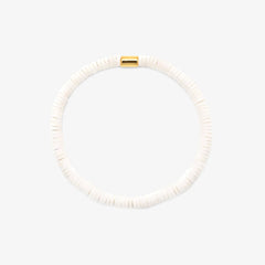 White Seascape Stretch Bracelet