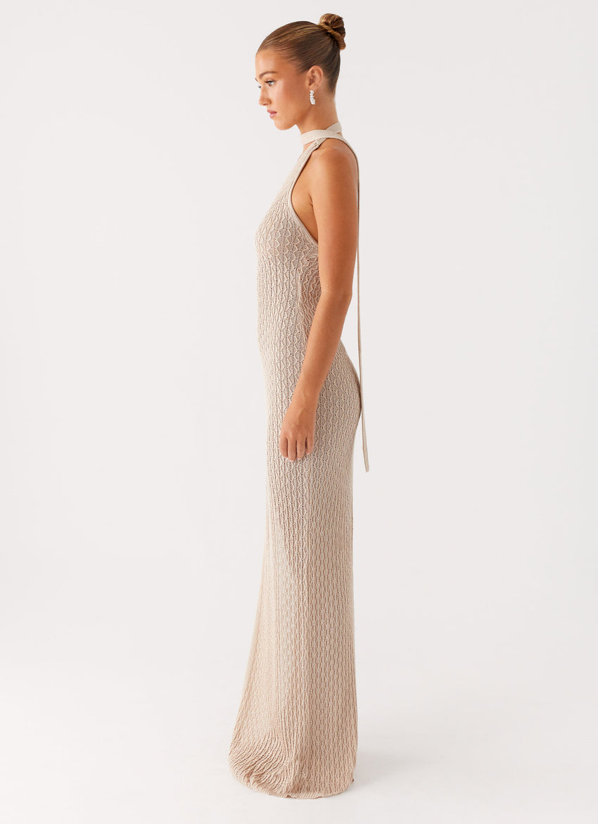 beige maxi knit dress Jluxlabel Women's Sanibel Ruched Maxi Knit Dress