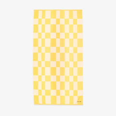 Yellow & White Checkerboard Towel