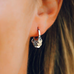 Mini Coin Huggie Earrings
