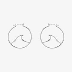 Large Wave Hoop Earrings